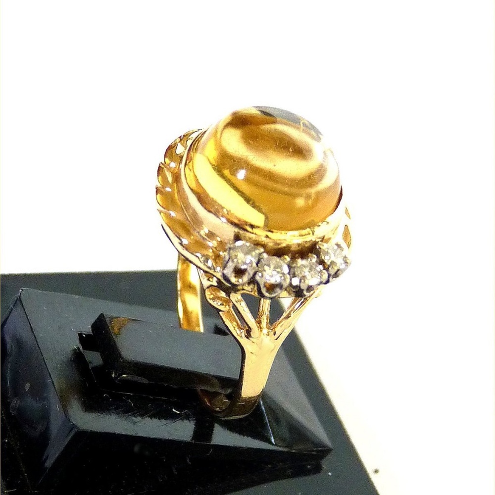 One Of A Kind Topaz and Diamond 14k Yellow Gold Wi